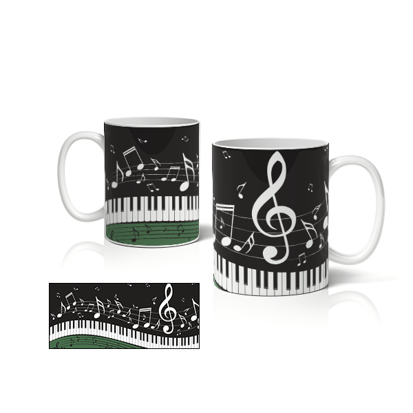 Caneca de Porcelana Clave de Sol