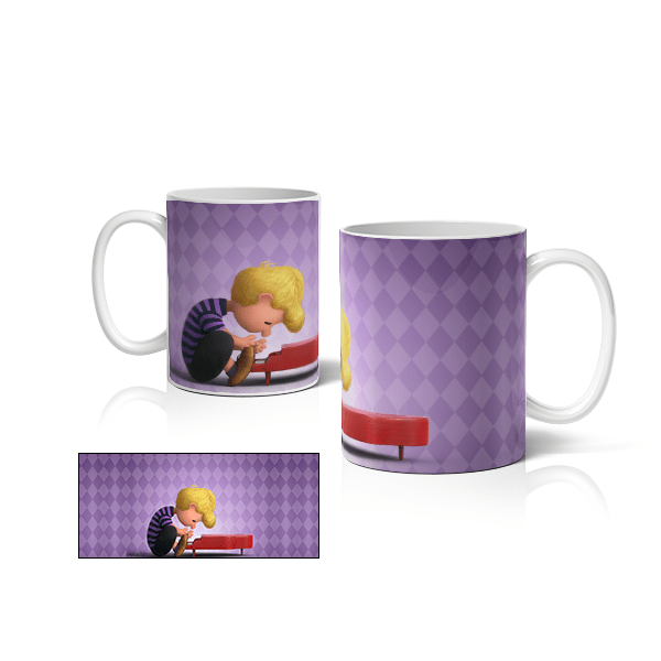 Caneca de Porcelana Piano Schroeder